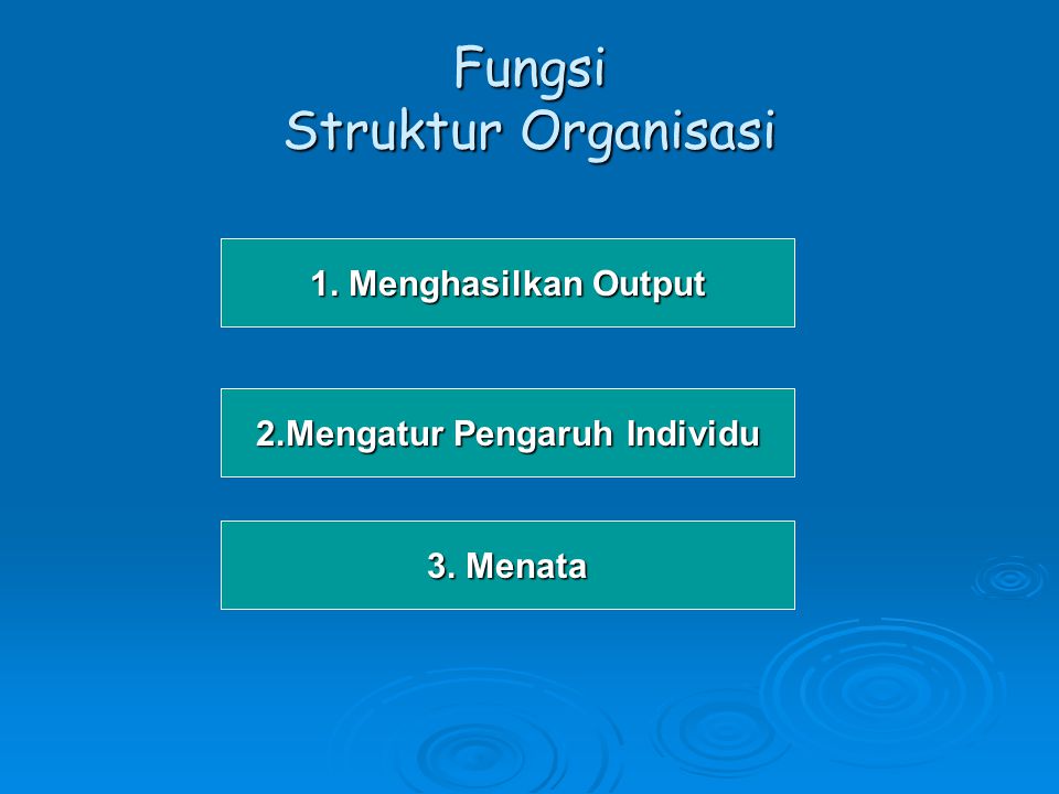 Fungsi Struktur Organisasi