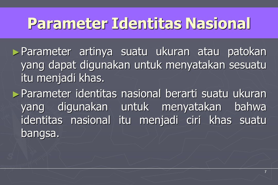 Parameter Identitas Nasional