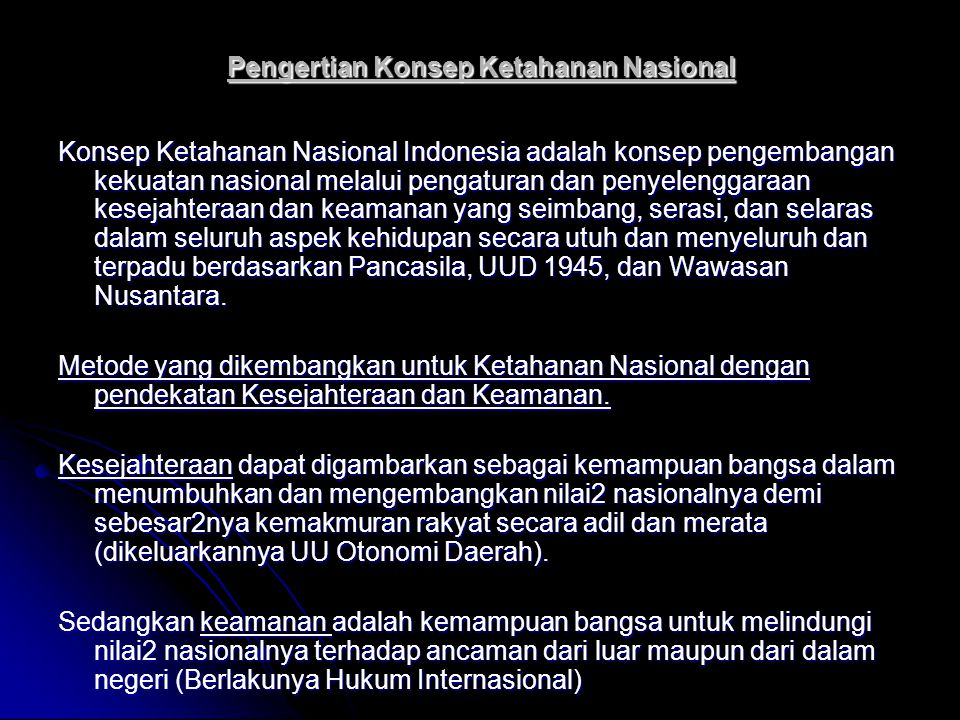 Pengertian Wawasan Nusantara Sebagai Ketahanan Nasional
