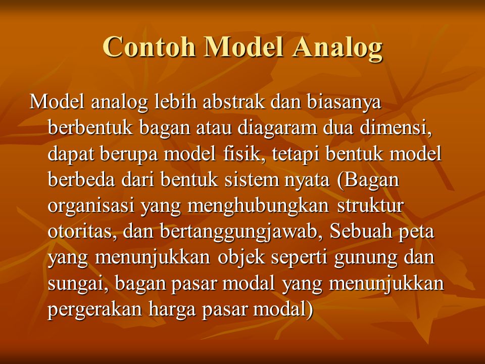 Contoh Model Analog