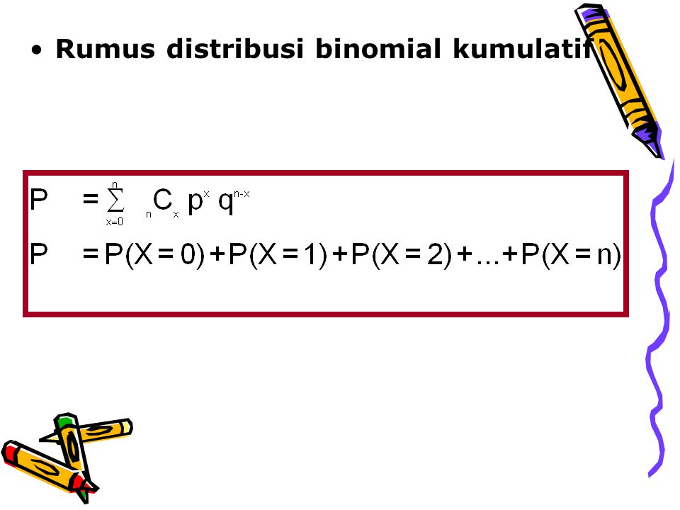 Rumus distribusi binomial kumulatif
