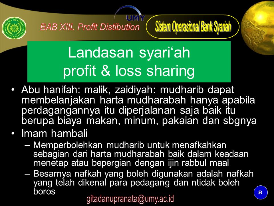 Landasan syari‘ah profit & loss sharing