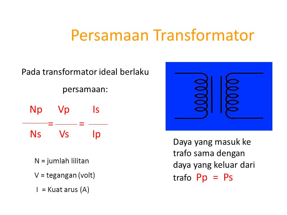 Persamaan Transformator