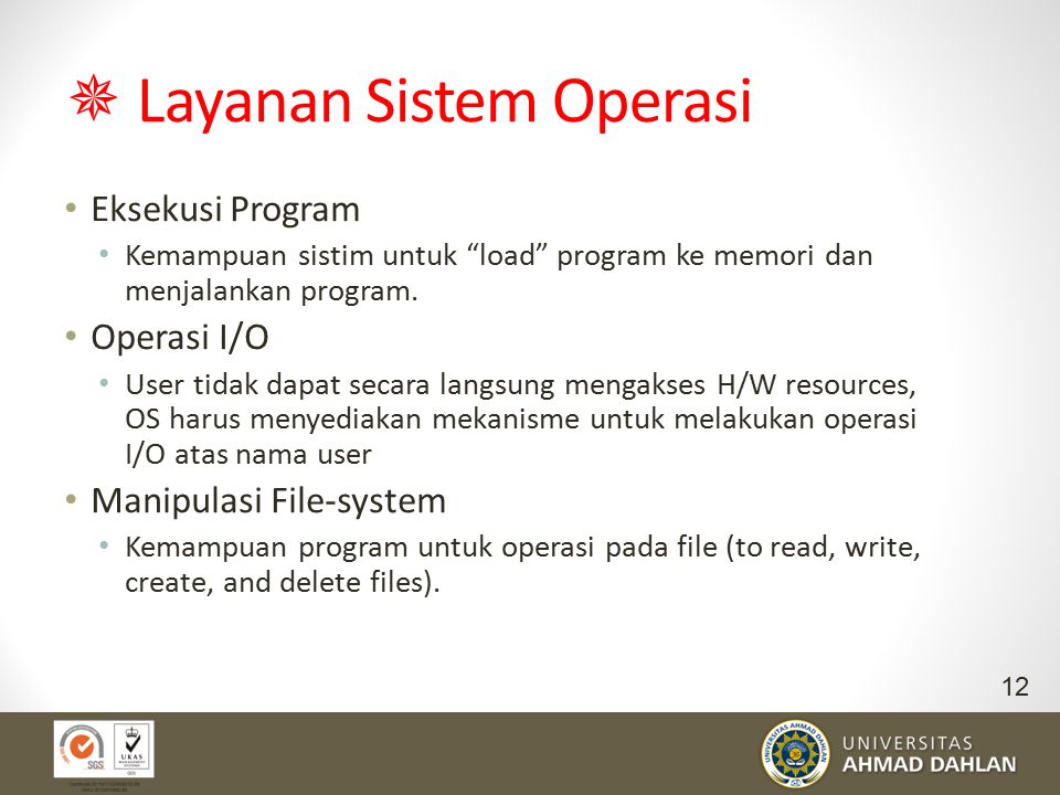  Layanan Sistem Operasi