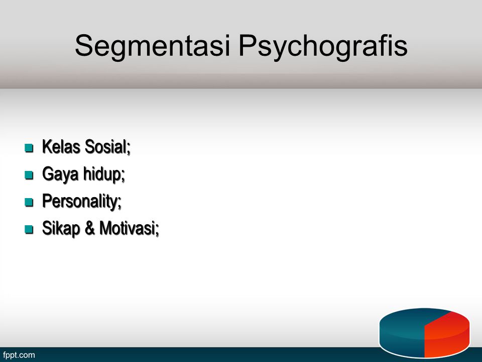 Segmentasi Psychografis
