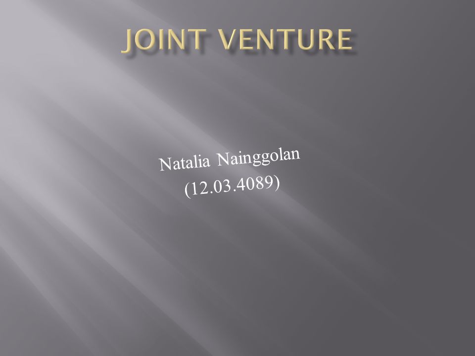 Joint Venture Natalia Nainggolan ( )