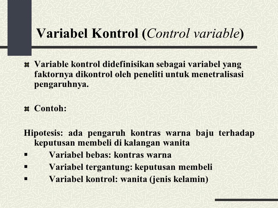 Pengertian Variabel Kontrol – Materisekolah.github.io