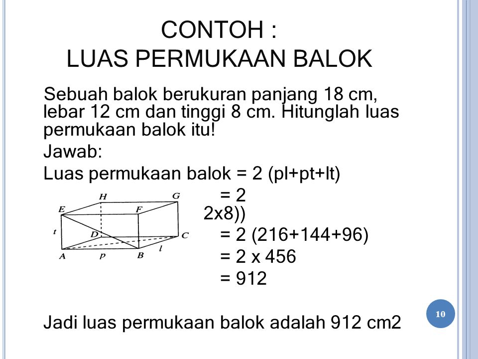 Rumus Volume Balok Dan Contoh Soal Aneka Contoh Pelajaran