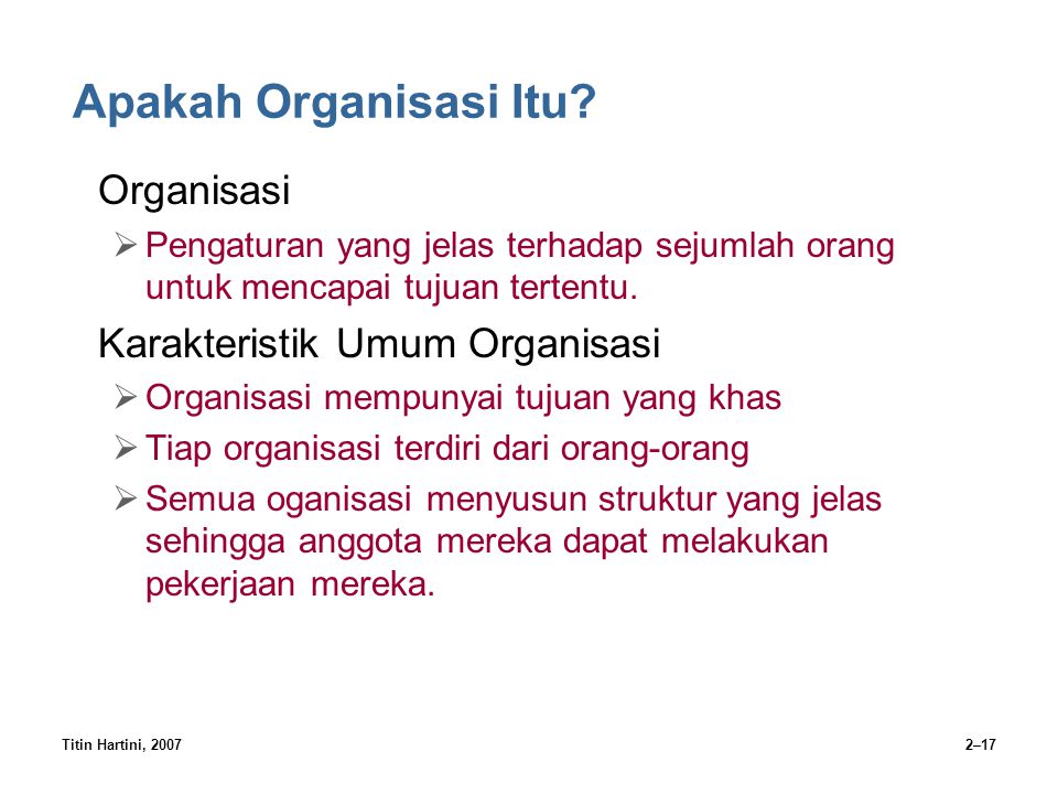 Apakah Organisasi Itu Organisasi Karakteristik Umum Organisasi
