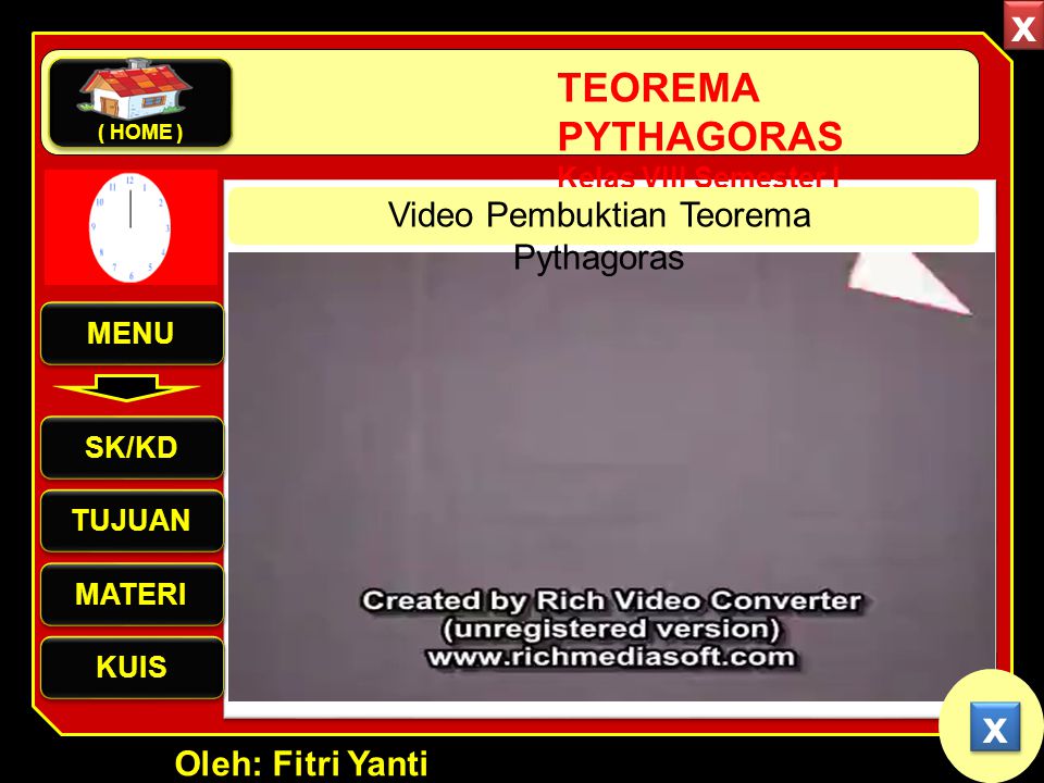 Video Pembuktian Teorema Pythagoras