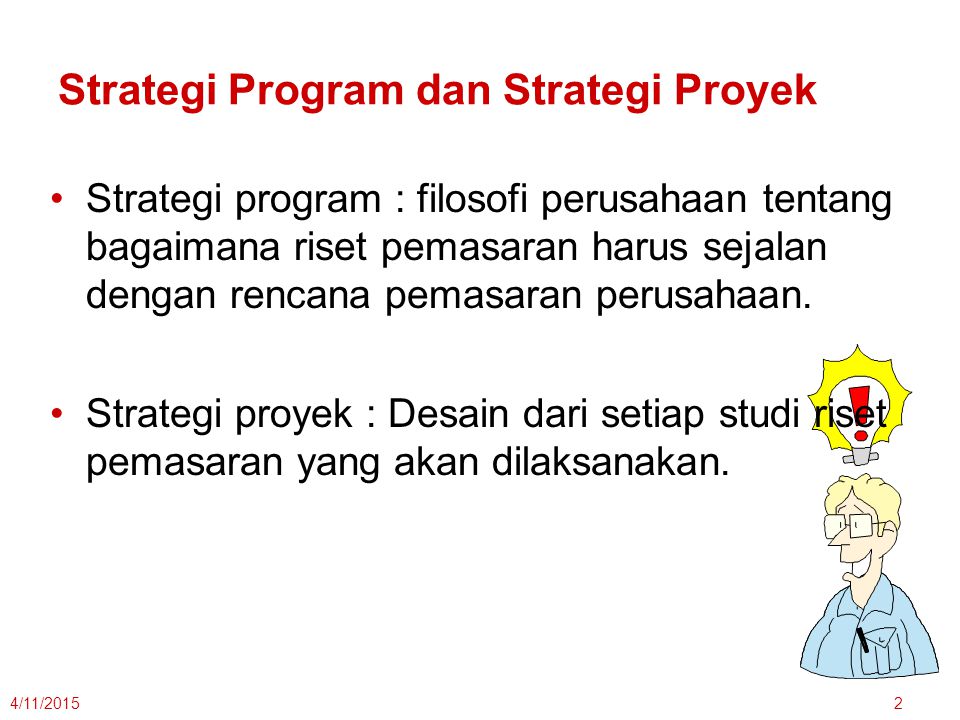 Strategi Program dan Strategi Proyek