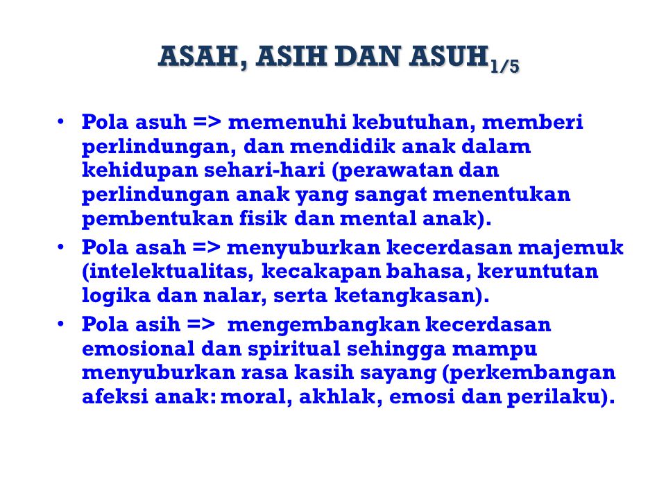 Asih Asuh Asah – Sinau