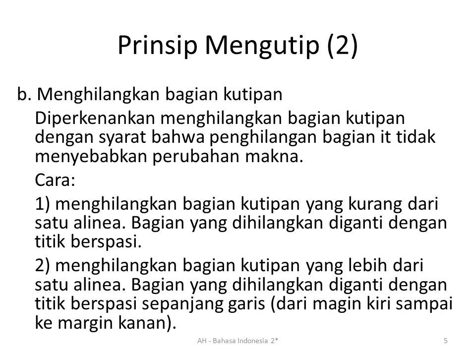 Prinsip Mengutip (2)