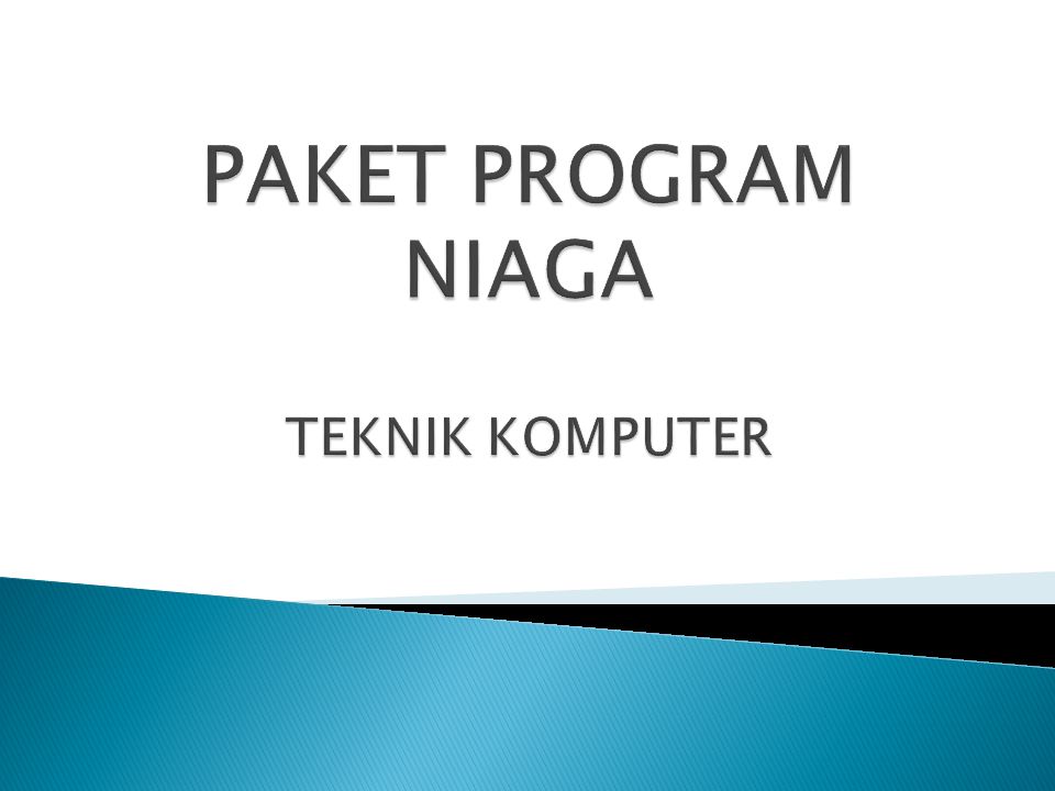 PAKET PROGRAM NIAGA TEKNIK KOMPUTER