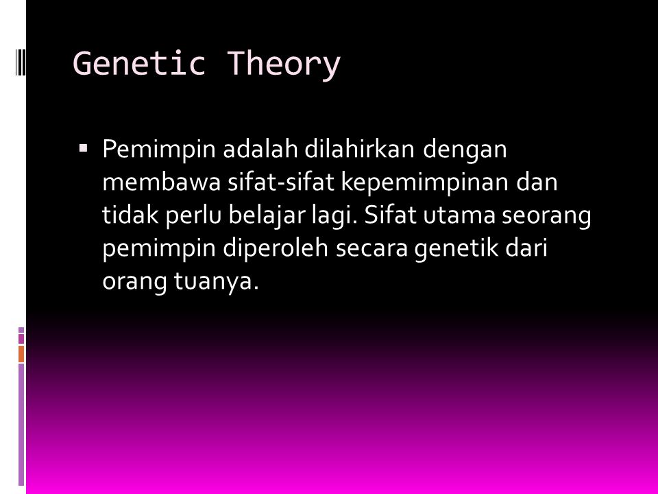 Genetic Theory