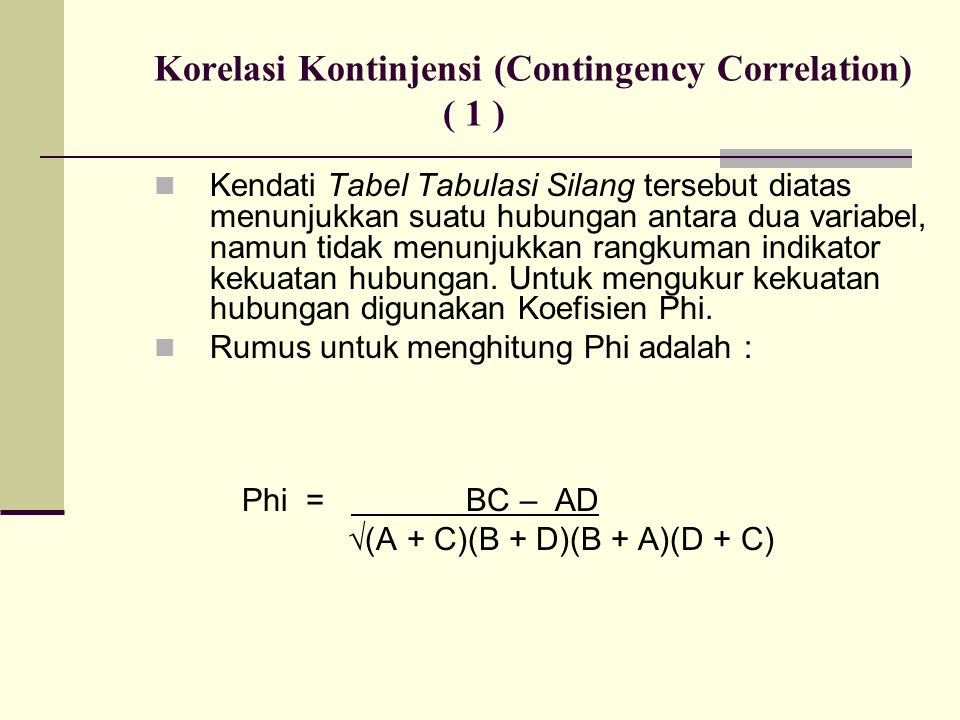 Korelasi Kontinjensi (Contingency Correlation) ( 1 )