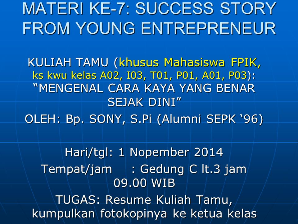 Contoh Tulisan Success Story – Ujian