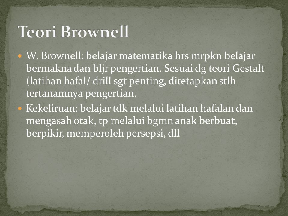 Teori Brownell