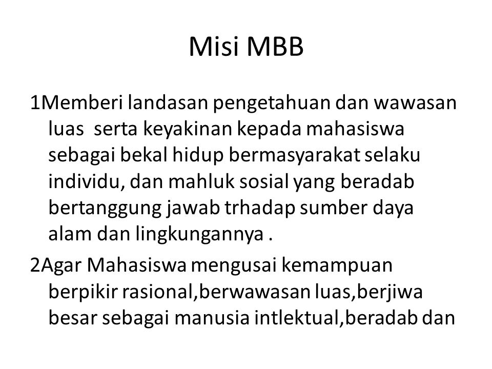 Misi MBB