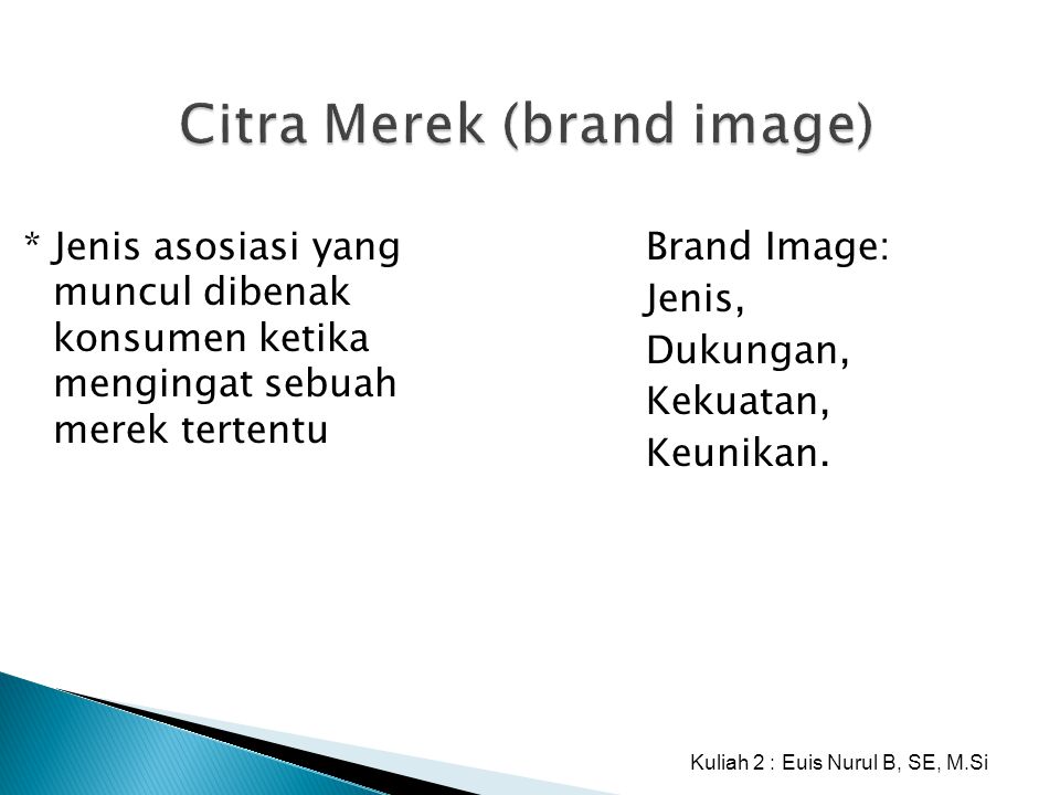 Citra Merek (brand image)