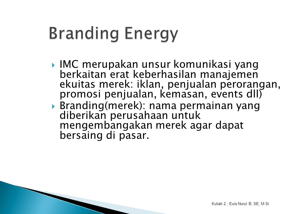 Branding Energy