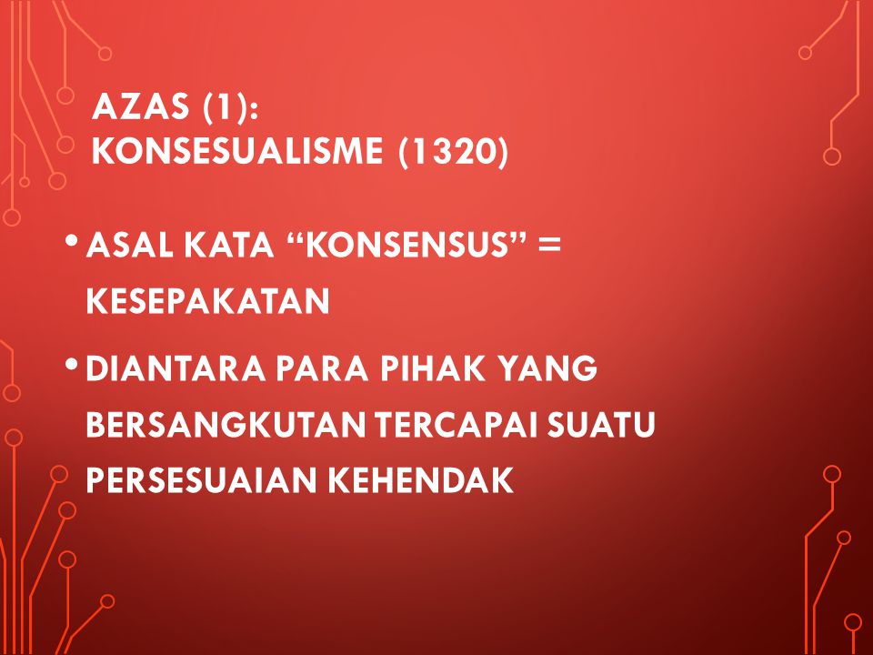 AZAS (1): KONSESUALISME (1320)
