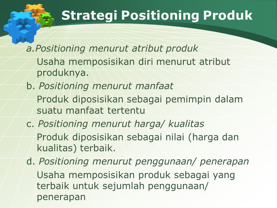 Strategi Positioning Produk