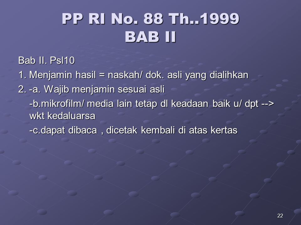 PP RI No. 88 Th BAB II Bab II. Psl10