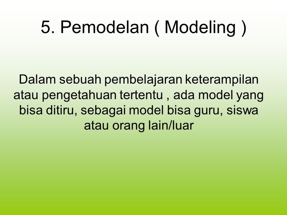 10 April Pemodelan ( Modeling )