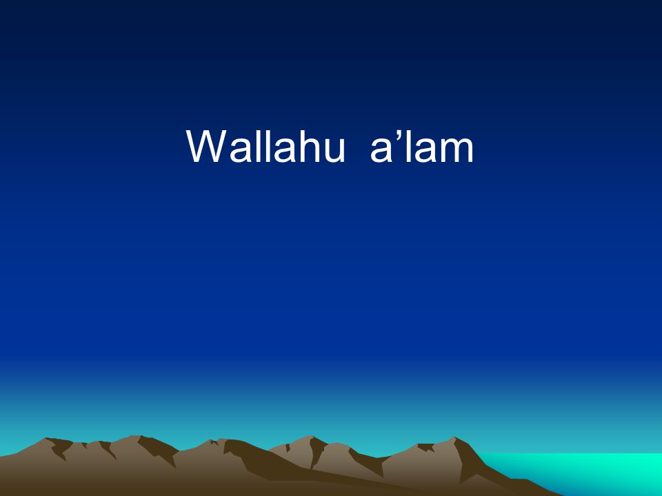 Wallahu a’lam
