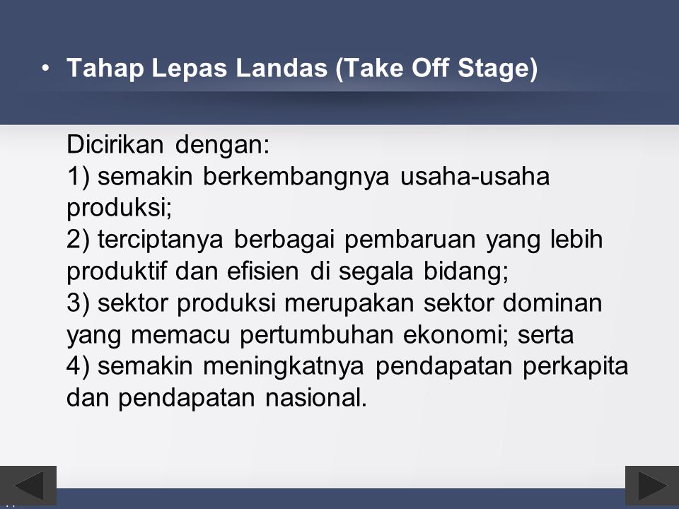 Tahap Lepas Landas (Take Off Stage)
