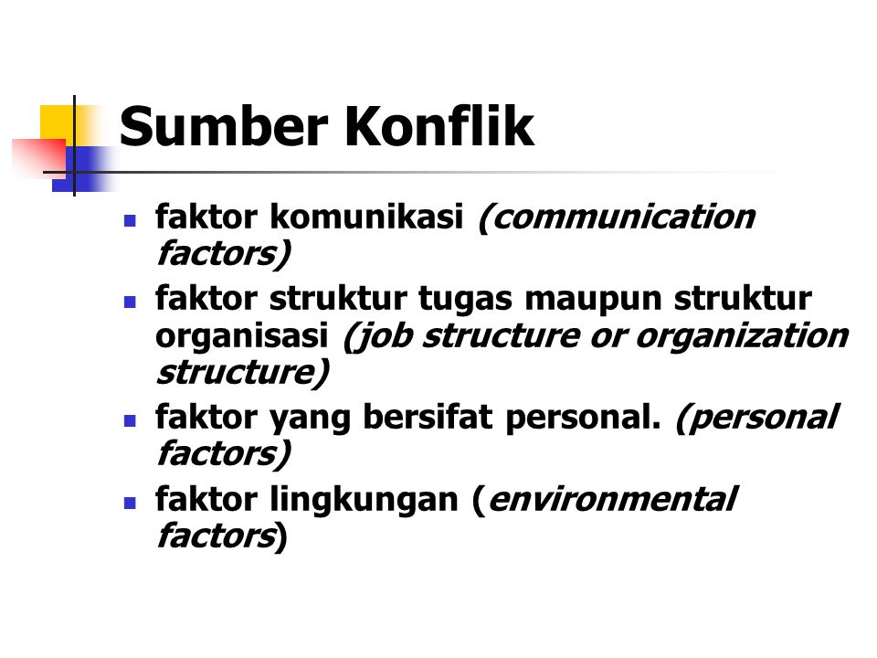 Sumber Konflik faktor komunikasi (communication factors)
