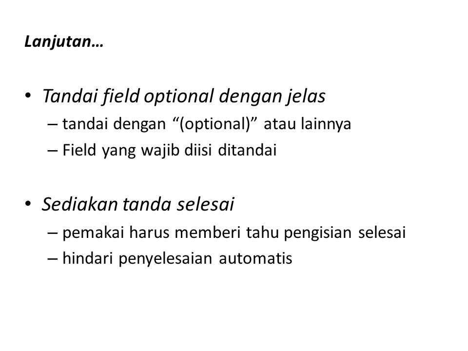 Optional field