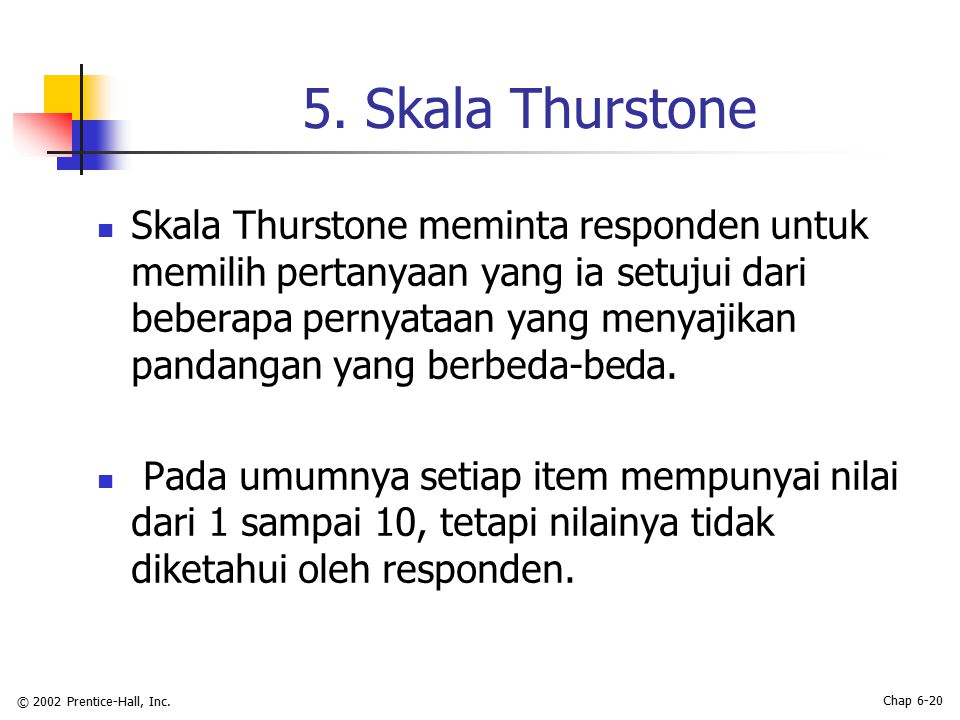 5. Skala Thurstone