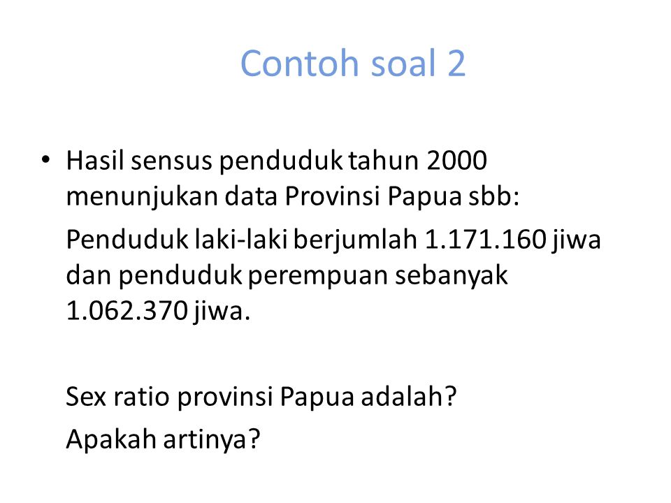 Contoh Soal Demografi Dan Jawabannya Data Dikdasmen