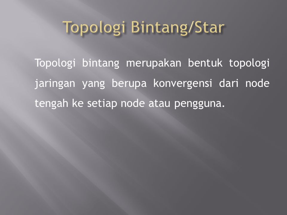 Topologi Bintang/Star