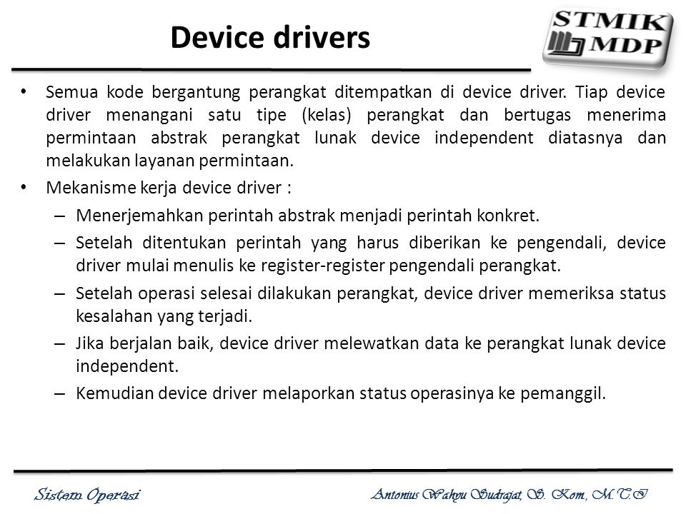 Device drivers