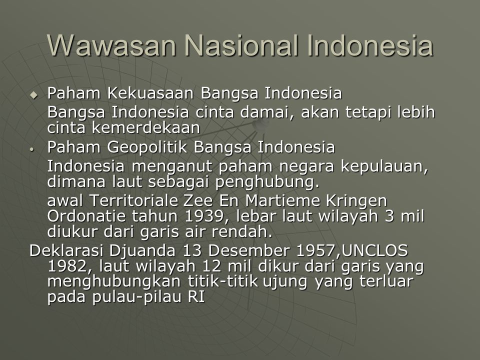 Wawasan Nasional Indonesia