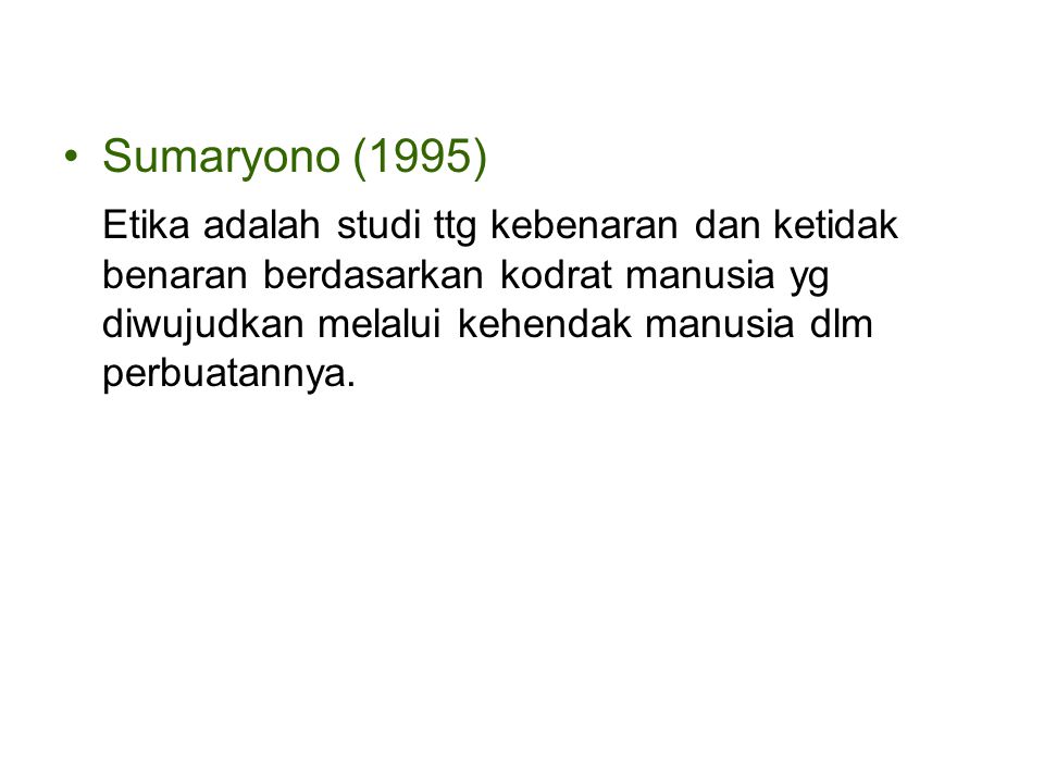 Sumaryono (1995)