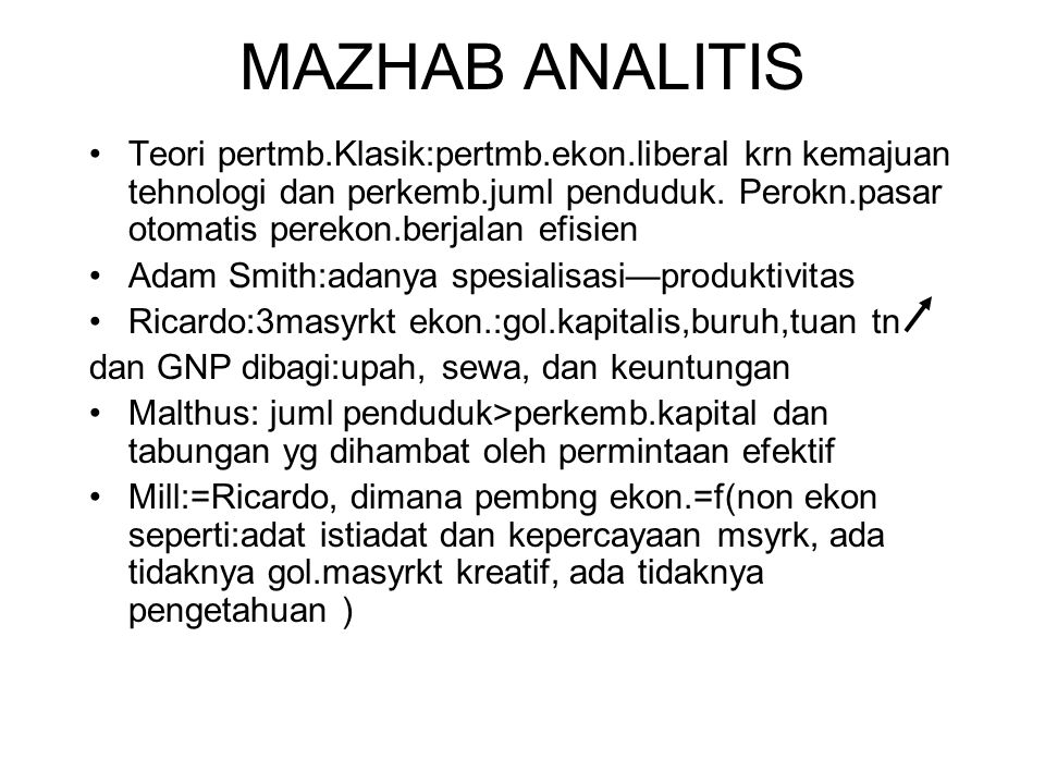 MAZHAB ANALITIS