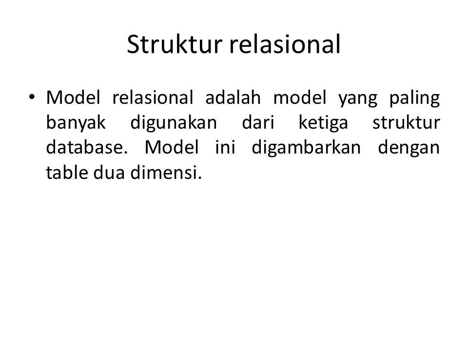 Struktur relasional