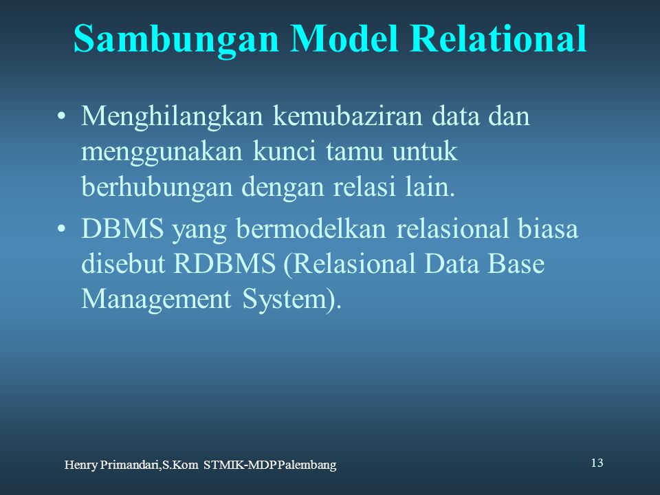 Sambungan Model Relational