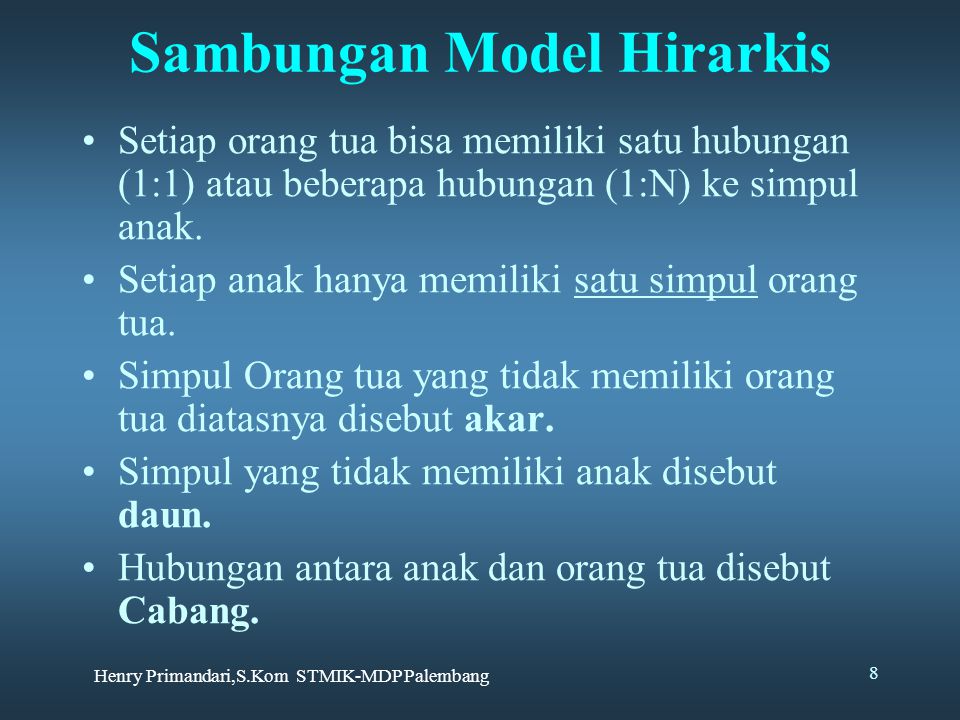 Sambungan Model Hirarkis