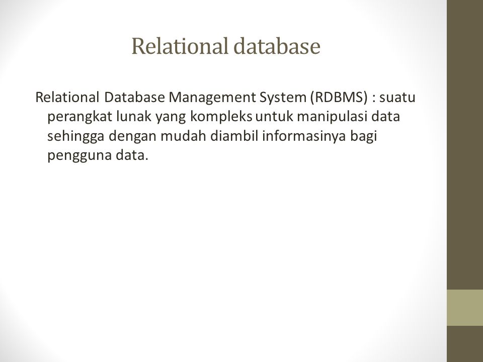 Relational database