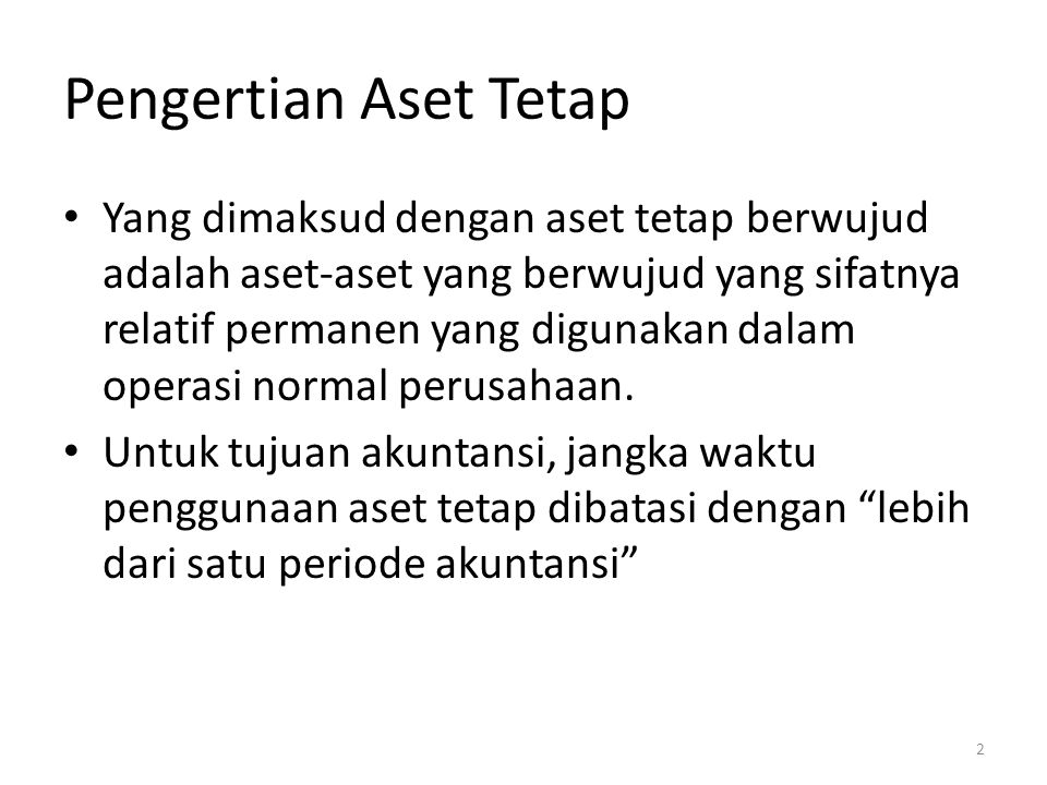 ASET TETAP (Fixed Assets) - ppt download