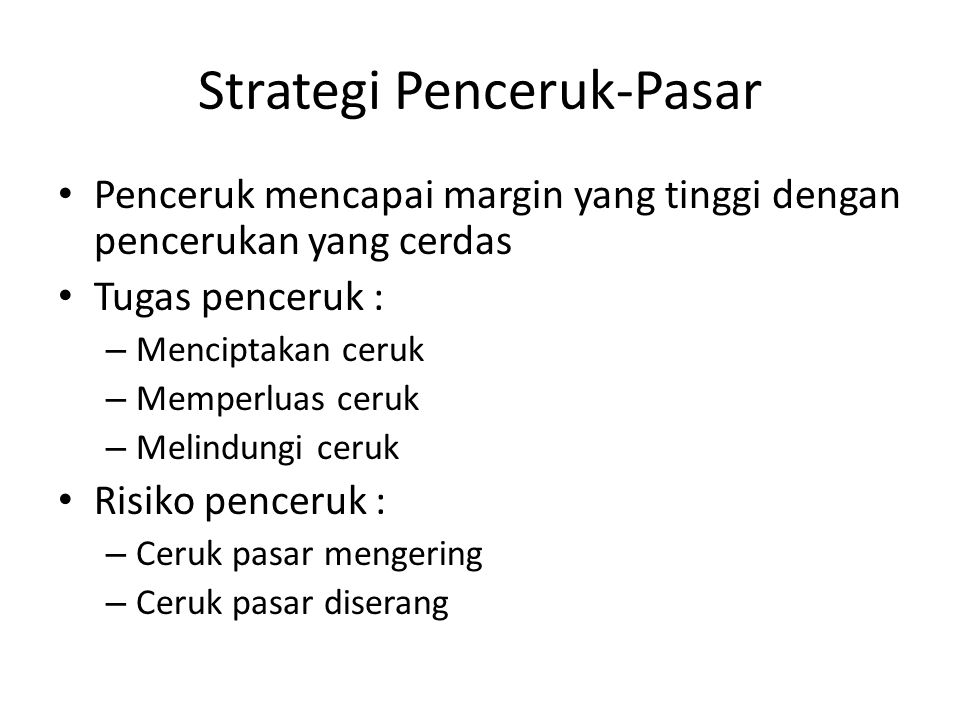 Strategi Penceruk-Pasar