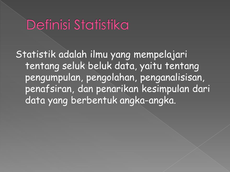 Definisi Statistika