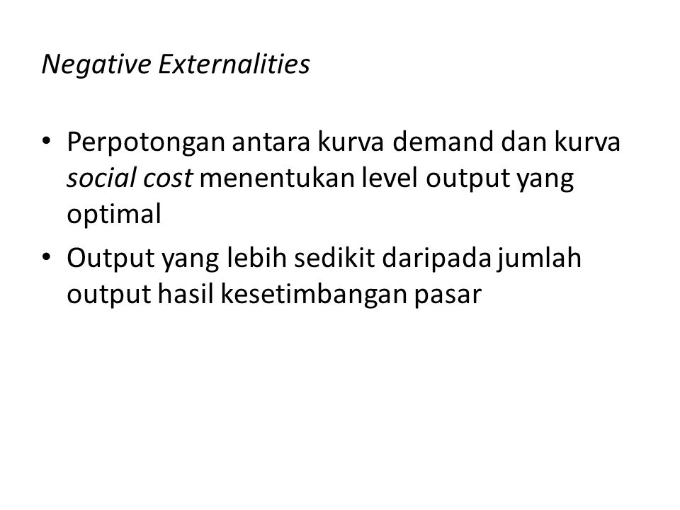 Negative Externalities