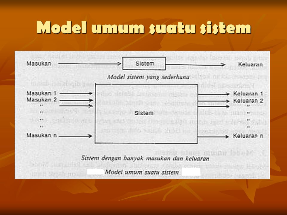 Model umum suatu sistem