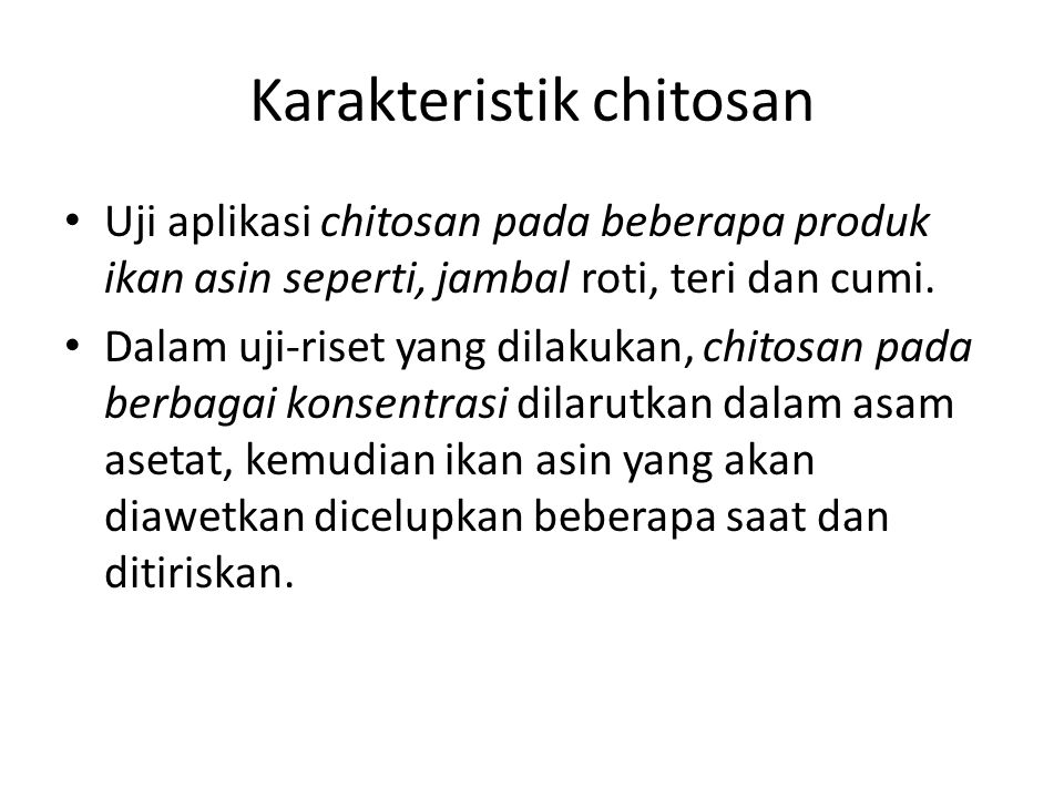 Karakteristik chitosan